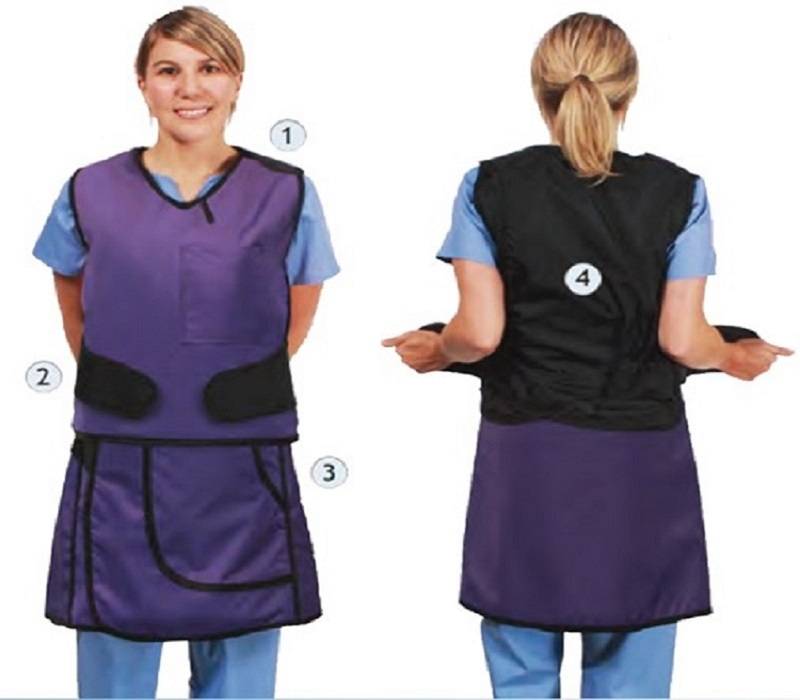 PRO-PK FFF LF : Çift Katmanlı Antimon Kurşunsuz Featherlite Pro PK İki Parçalı Saran Stil Önlük